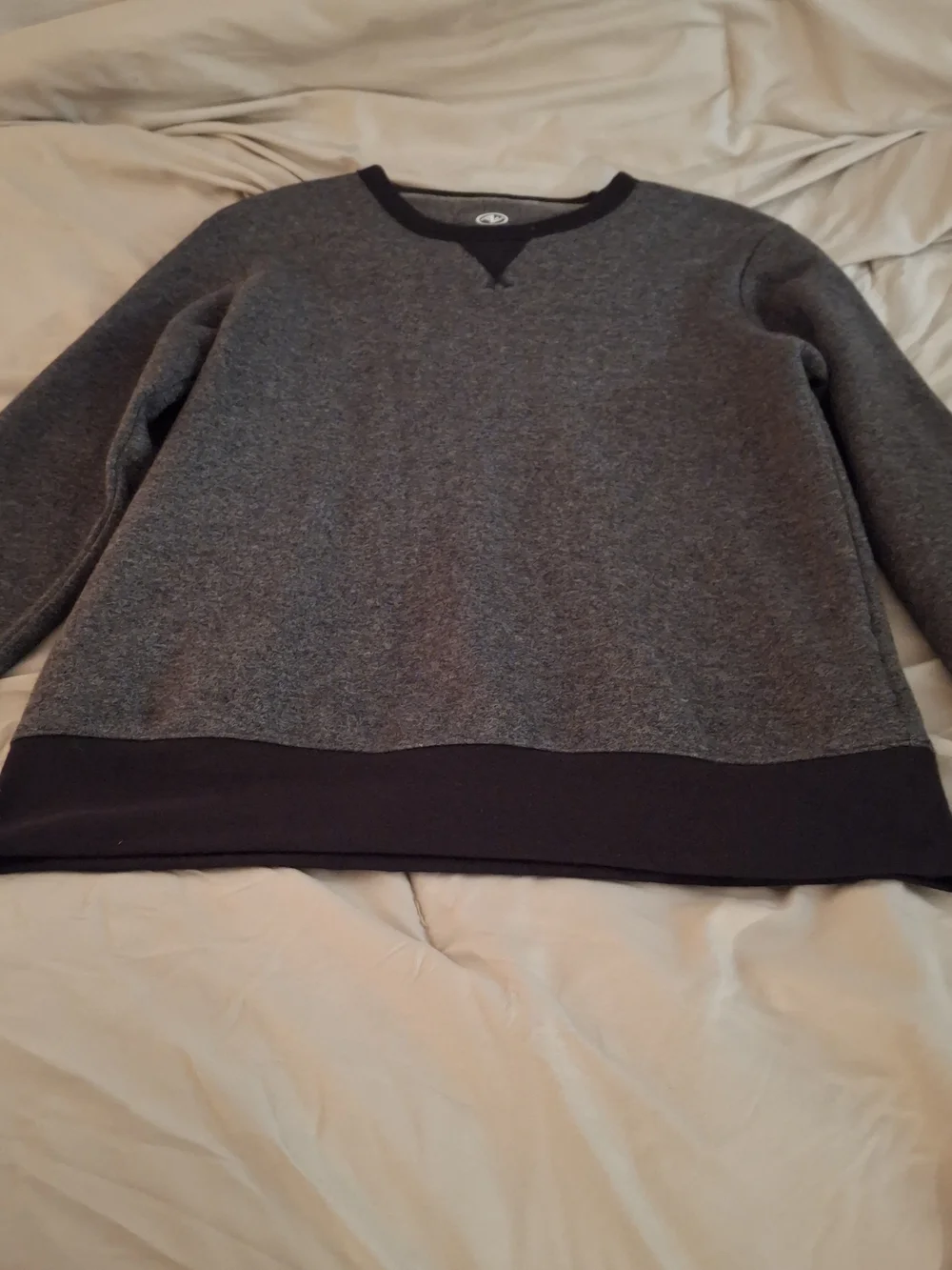 Athletic Works Men's Dark Gray Crewneck Sweater